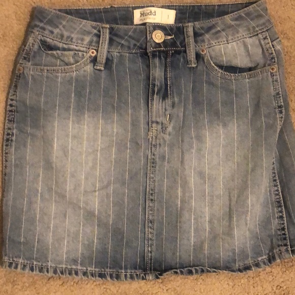 mudd jean skirt